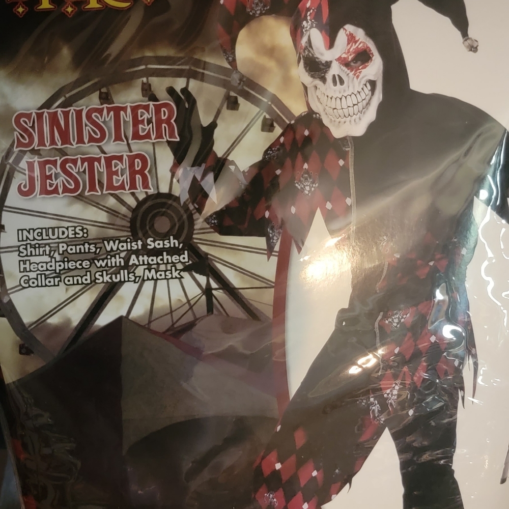 Spirit Halloween Costume Sinister Jester boy's size XL